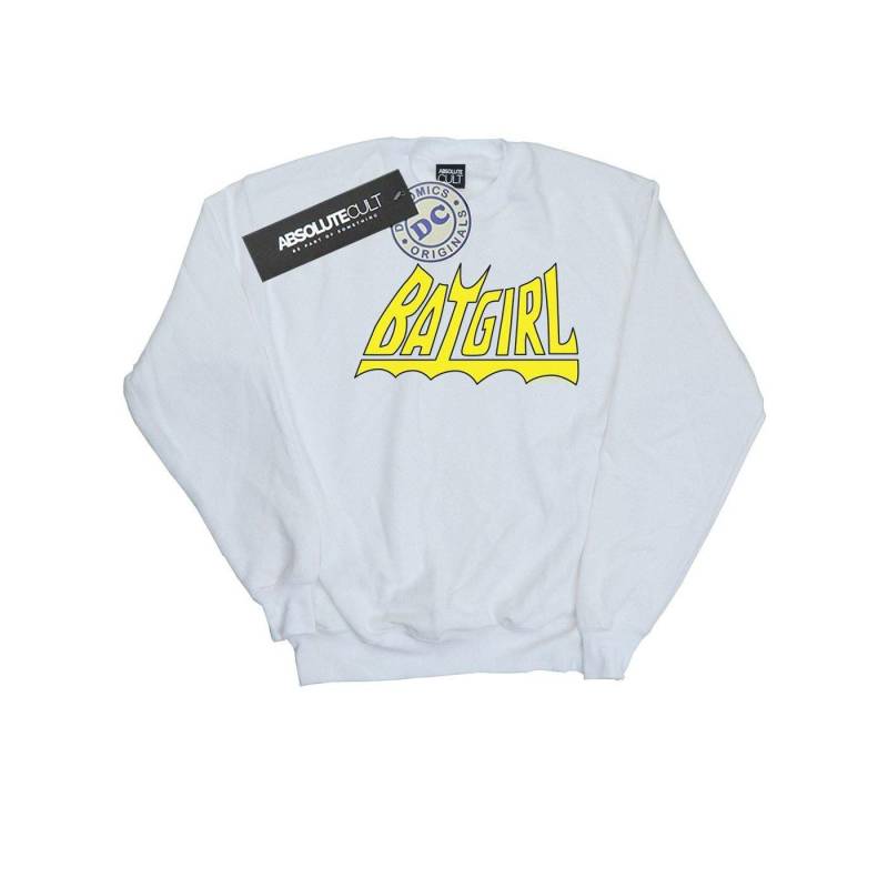 Batgirl Logo Sweatshirt Jungen Weiss 116 von DC COMICS