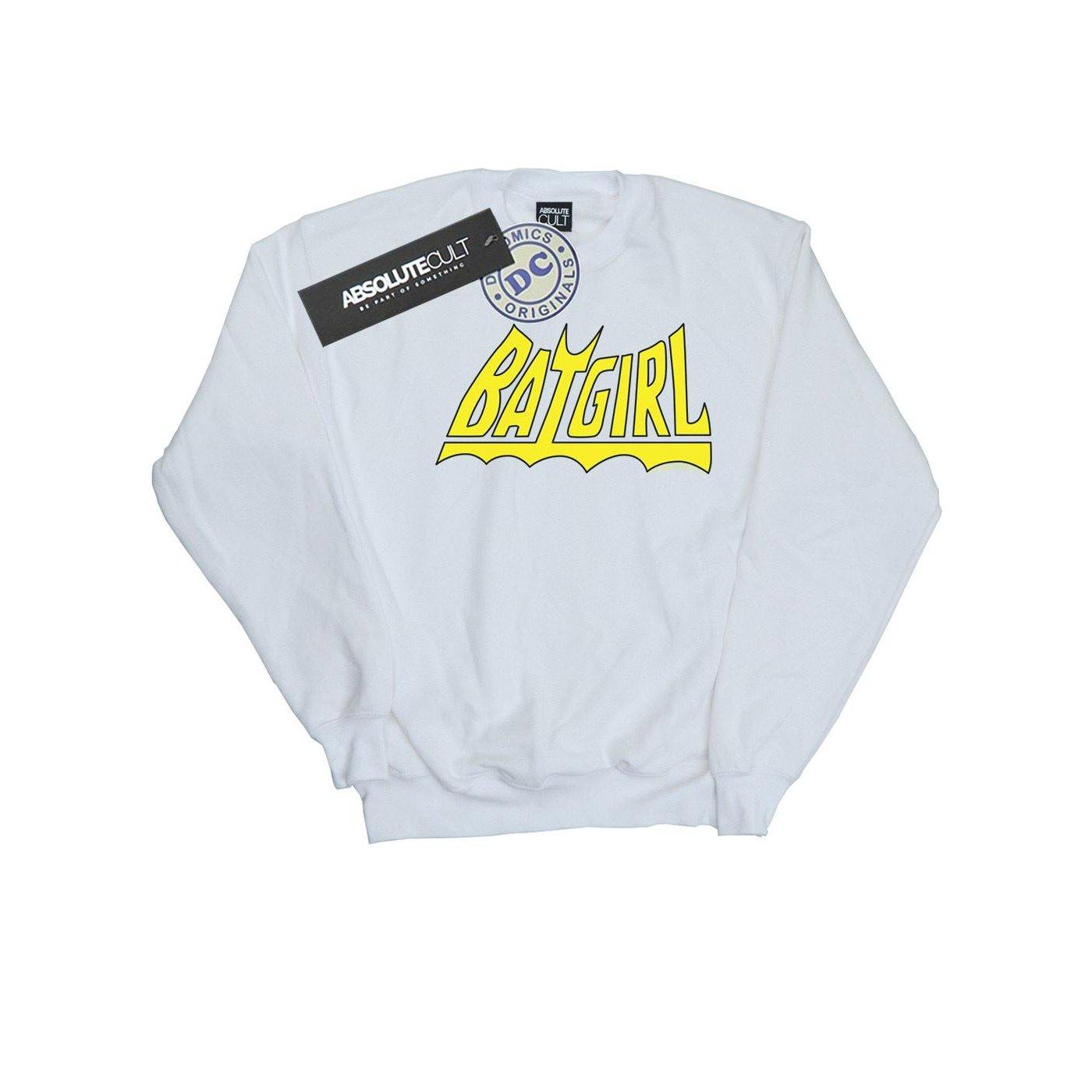 Batgirl Logo Sweatshirt Jungen Weiss 128 von DC COMICS