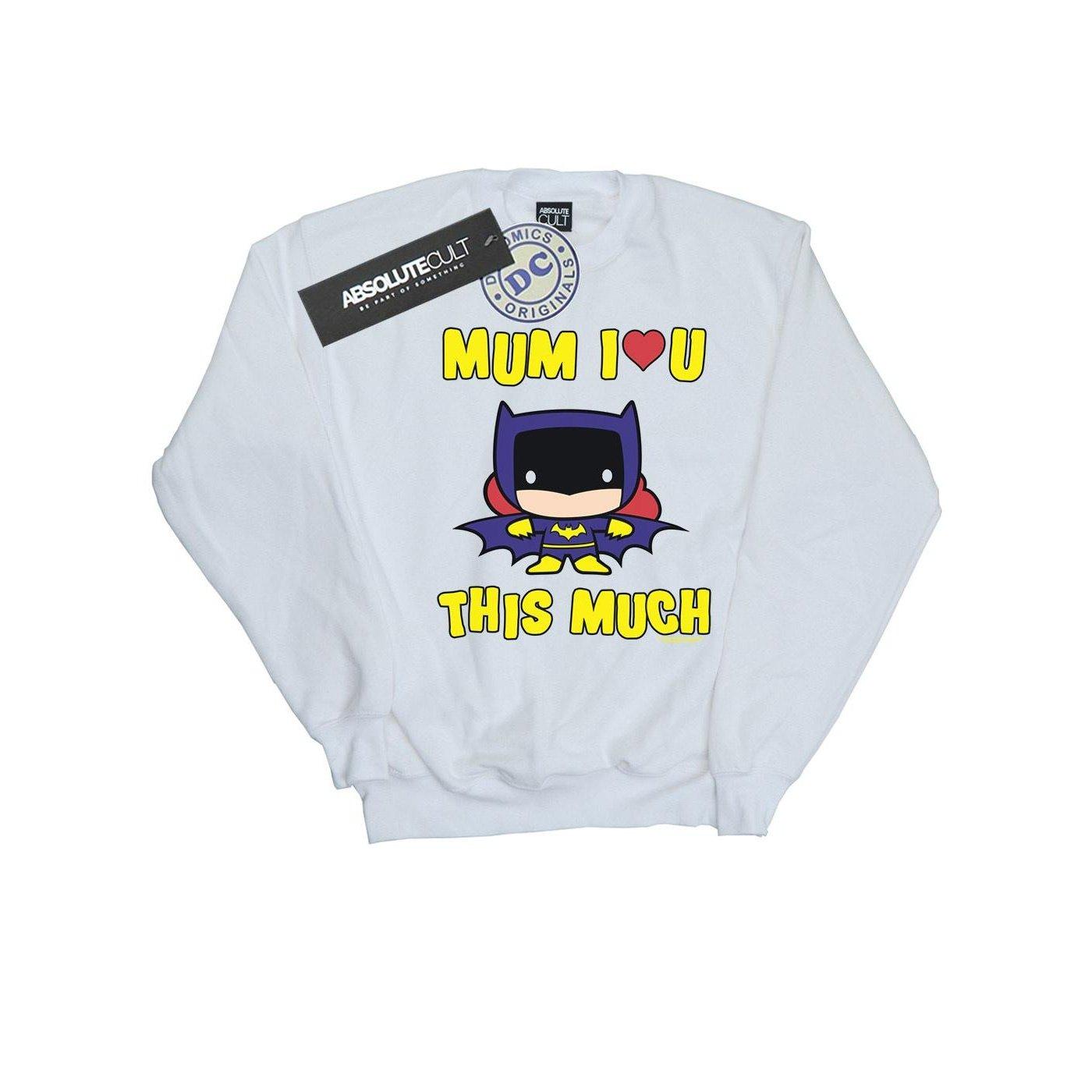 Batgirl Mum I Love You This Much Sweatshirt Jungen Weiss 152-158 von DC COMICS