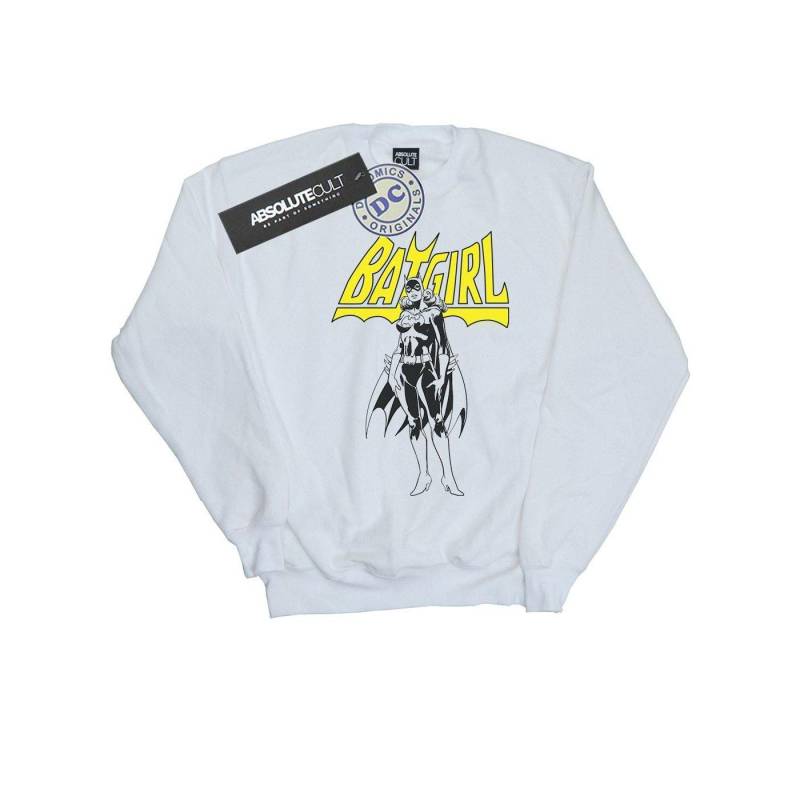 Batgirl Pose Sweatshirt Jungen Weiss 116 von DC COMICS