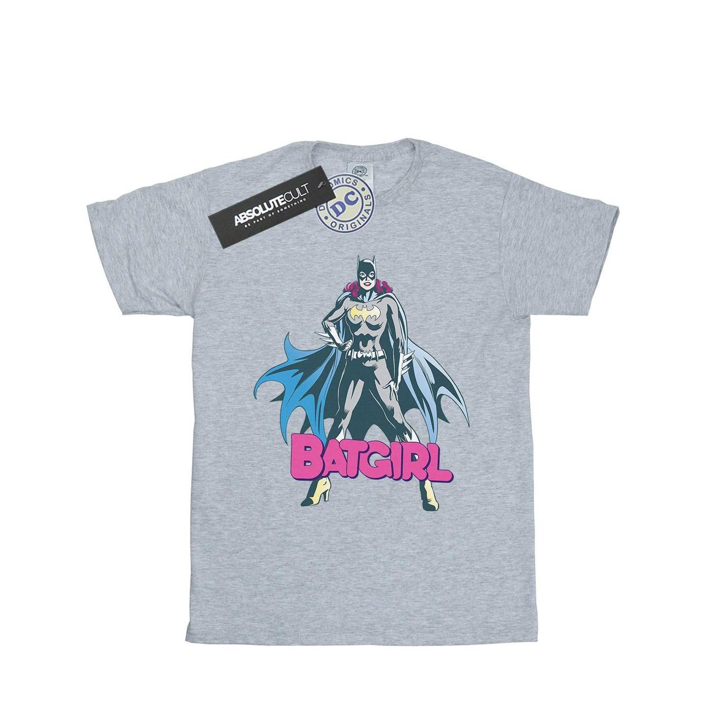 Batgirl Pose Tshirt Mädchen Grau 116 von DC COMICS