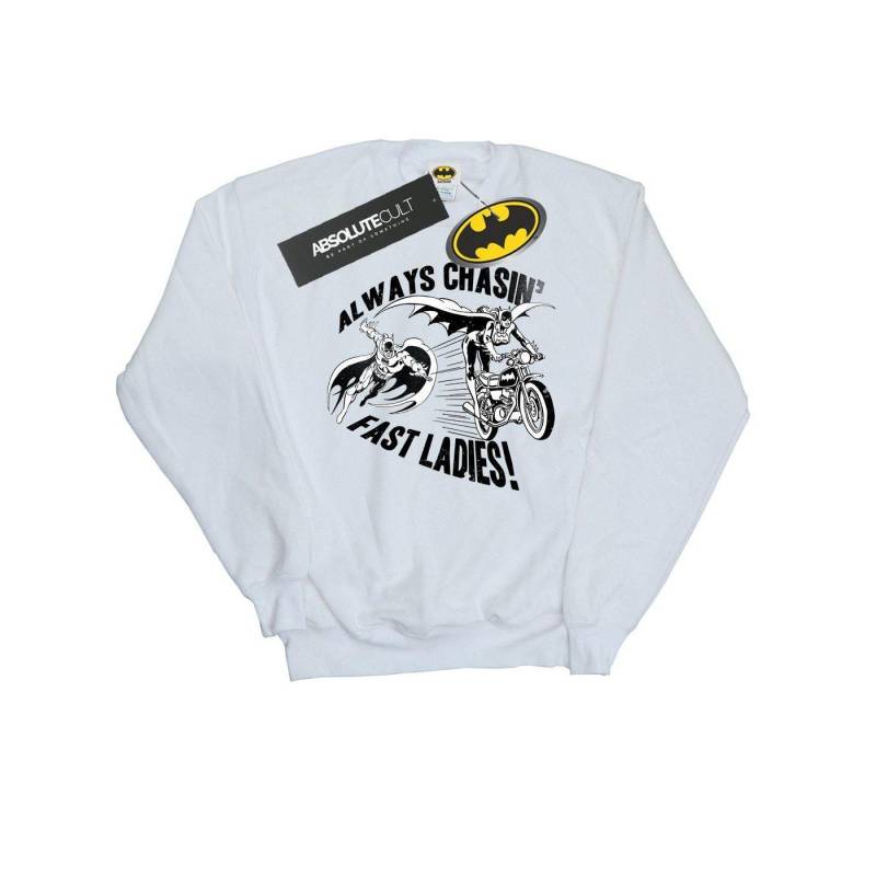 Batman Always Chasin' Sweatshirt Damen Weiss L von DC COMICS