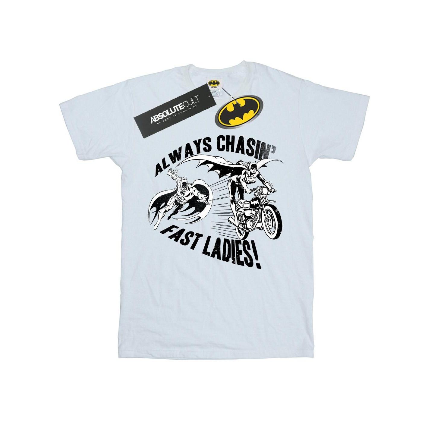 Batman Always Chasin' Tshirt Mädchen Weiss 140/146 von DC COMICS