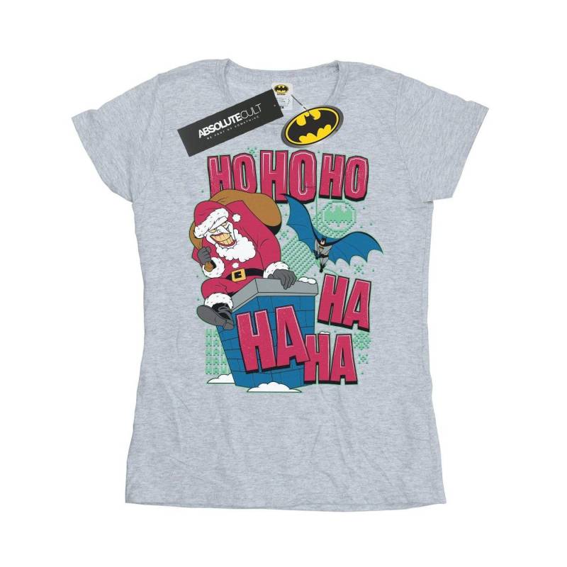 Batman And Joker Ha Ha Ha Ho Ho Ho Tshirt Damen Grau S von DC COMICS