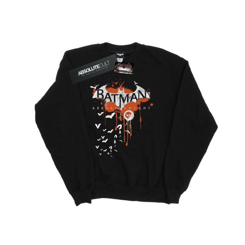 Batman Arkham Knight Halloween Logo Art Sweatshirt Herren Schwarz M von DC COMICS