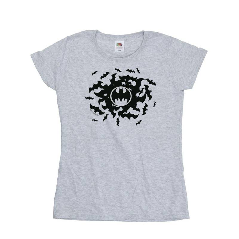 Batman Bat Swirl Tshirt Damen Grau L von DC COMICS