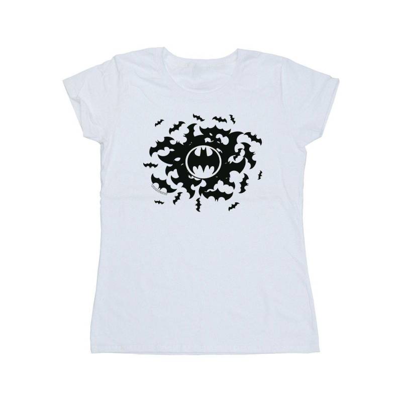 Batman Bat Swirl Tshirt Damen Weiss M von DC COMICS