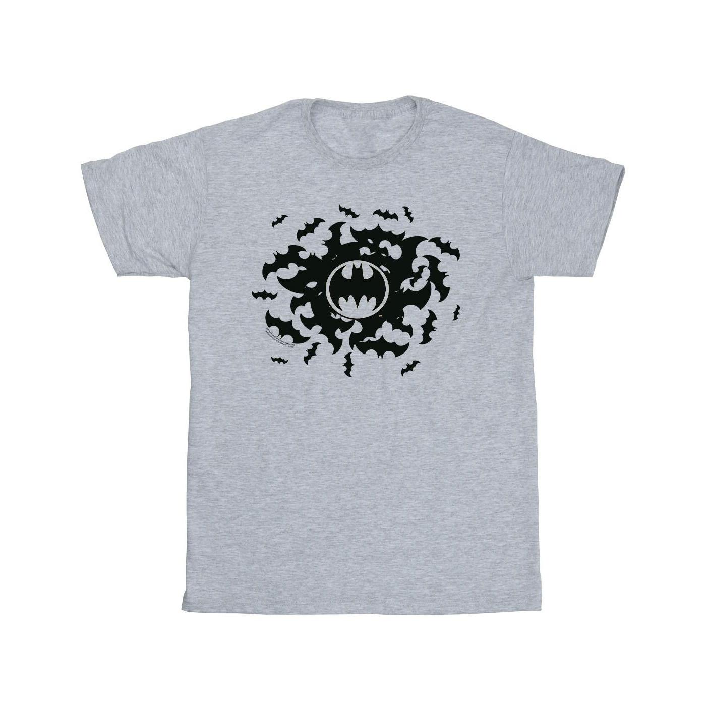 Batman Bat Swirl Tshirt Mädchen Grau 104 von DC COMICS