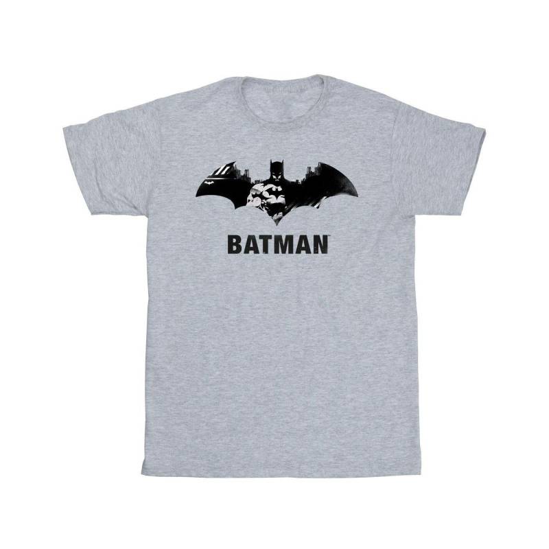 Batman Black Stare Logo Tshirt Herren Grau 4XL von DC COMICS