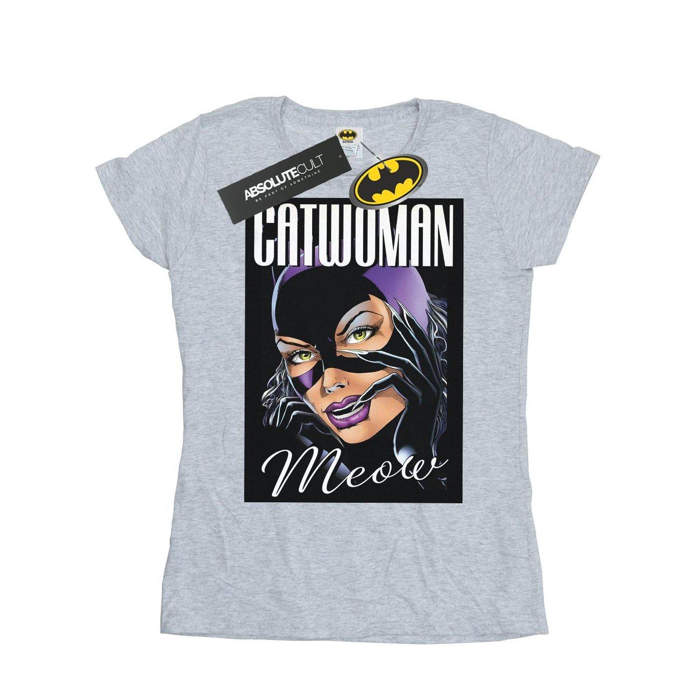 Batman Catwoman Feline Fatale Tshirt Damen Grau S von DC COMICS