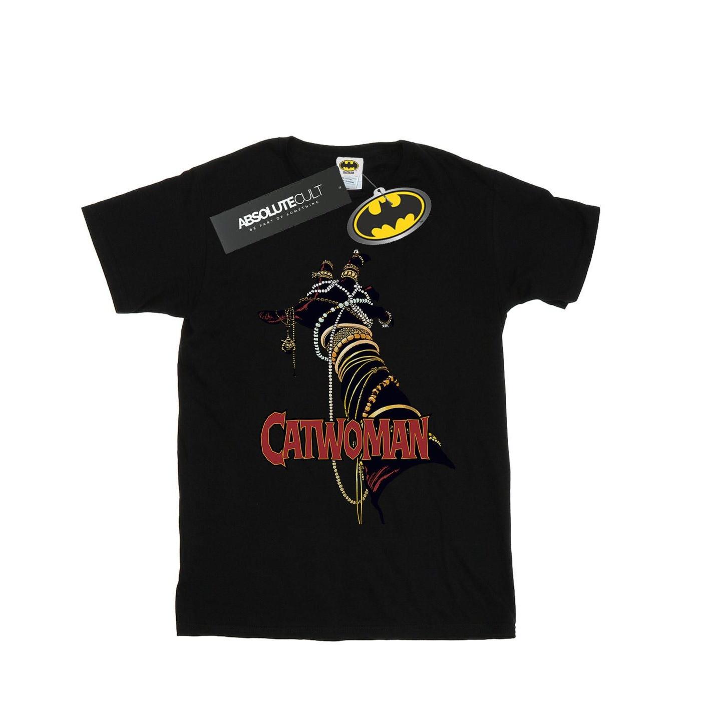 Batman Catwoman Friday Tshirt Mädchen Schwarz 128 von DC COMICS