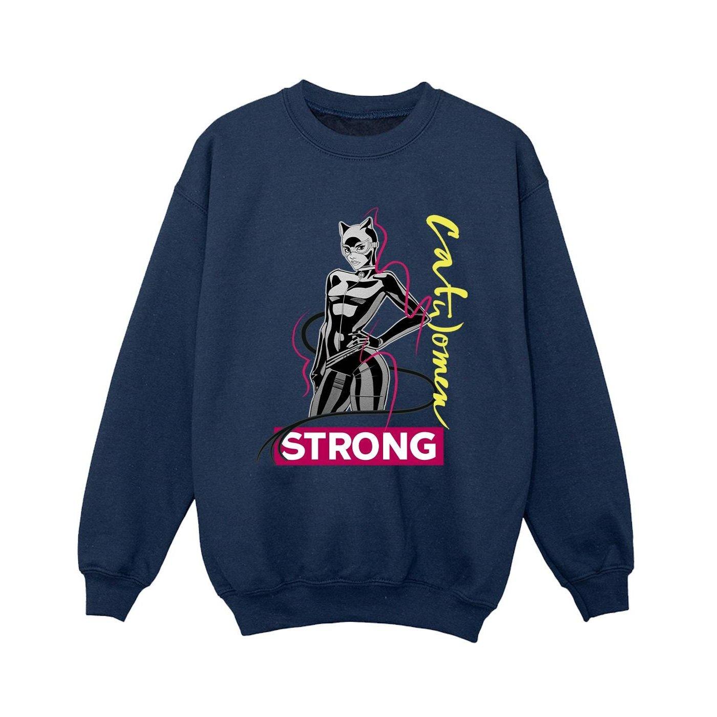 Batman Catwoman Strong Sweatshirt Jungen Marine 104 von DC COMICS