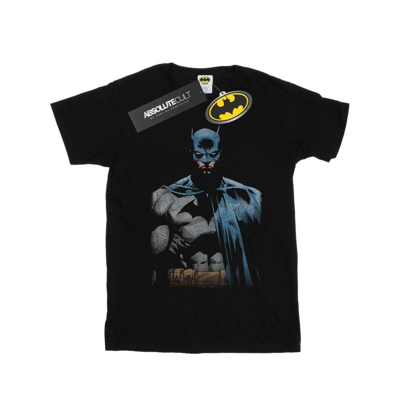 Batman Close Up Tshirt Damen Schwarz XL von DC COMICS