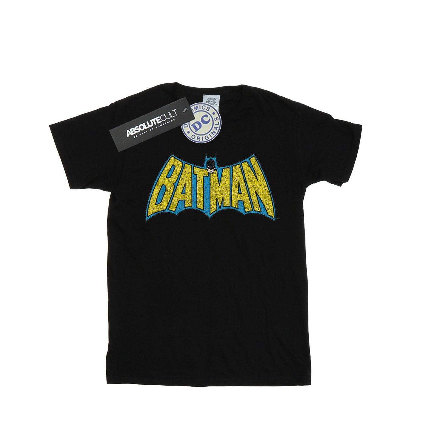 Batman Crackle Logo Tshirt Herren Schwarz 3XL von DC COMICS