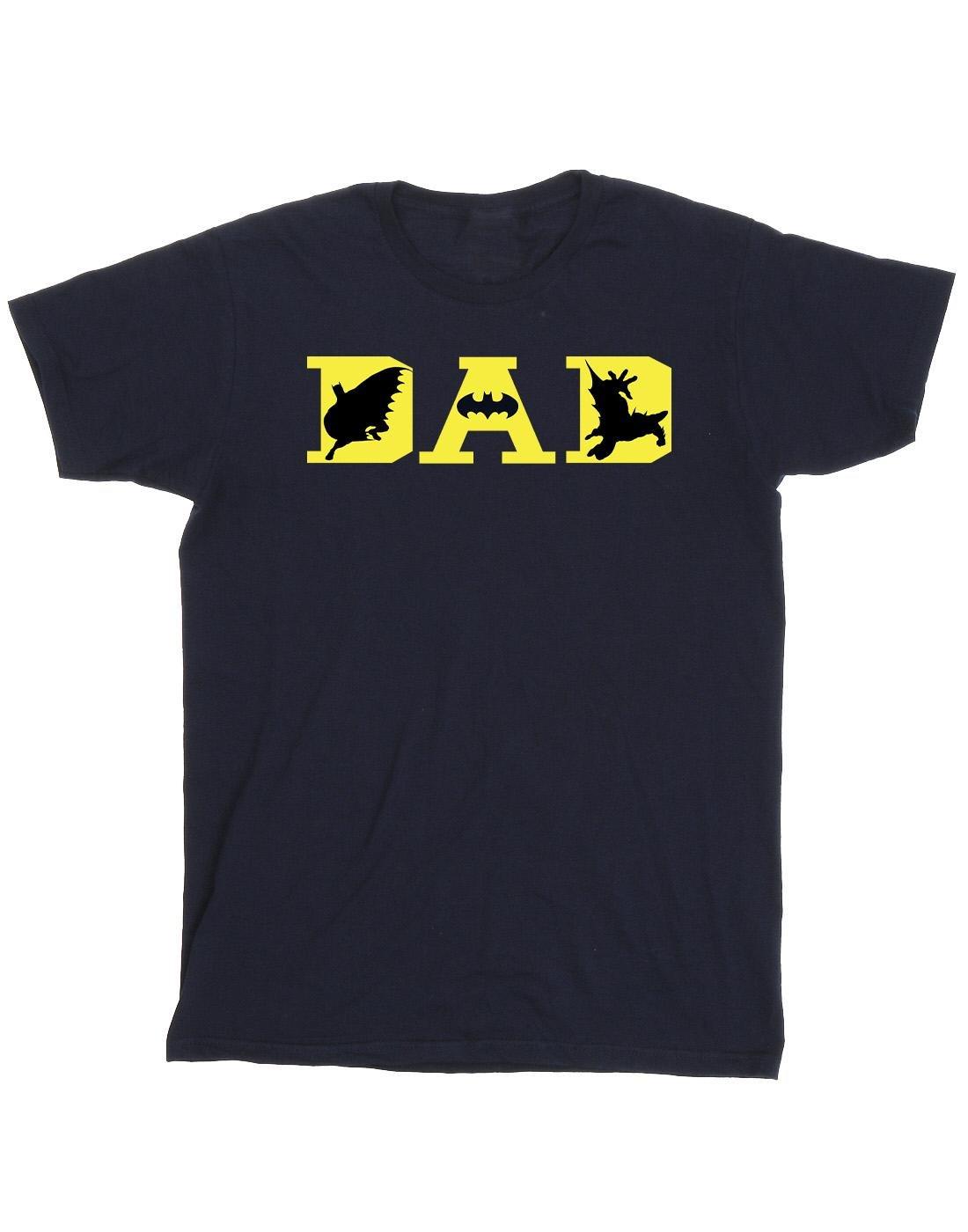 Batman Dad With Bat Icons Tshirt Herren Marine 5XL von DC COMICS