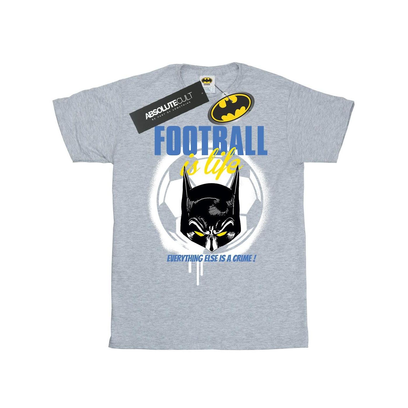 Batman Football Is Life Tshirt Herren Grau 3XL von DC COMICS