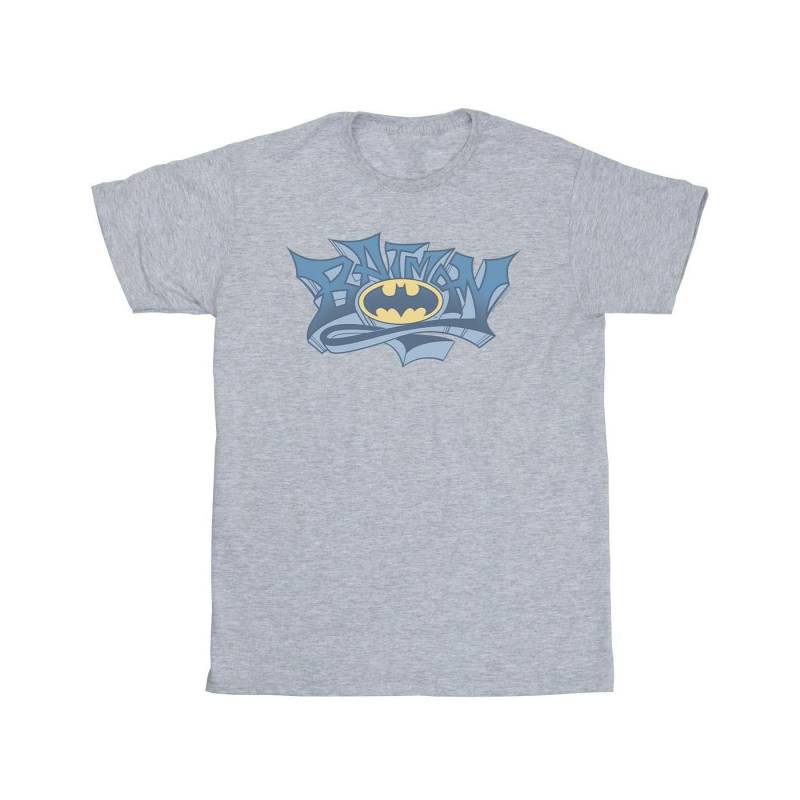 Batman Graffiti Logo Tshirt Herren Grau S von DC COMICS