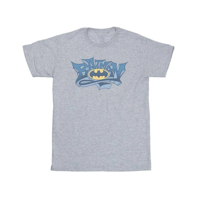 Batman Graffiti Logo Tshirt Herren Grau XXL von DC COMICS