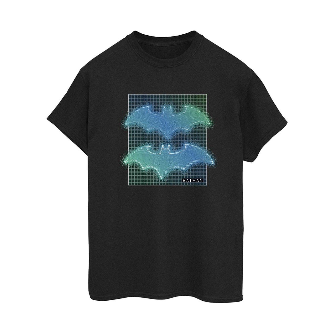 Batman Grid Gradient Tshirt Damen Schwarz XL von DC COMICS