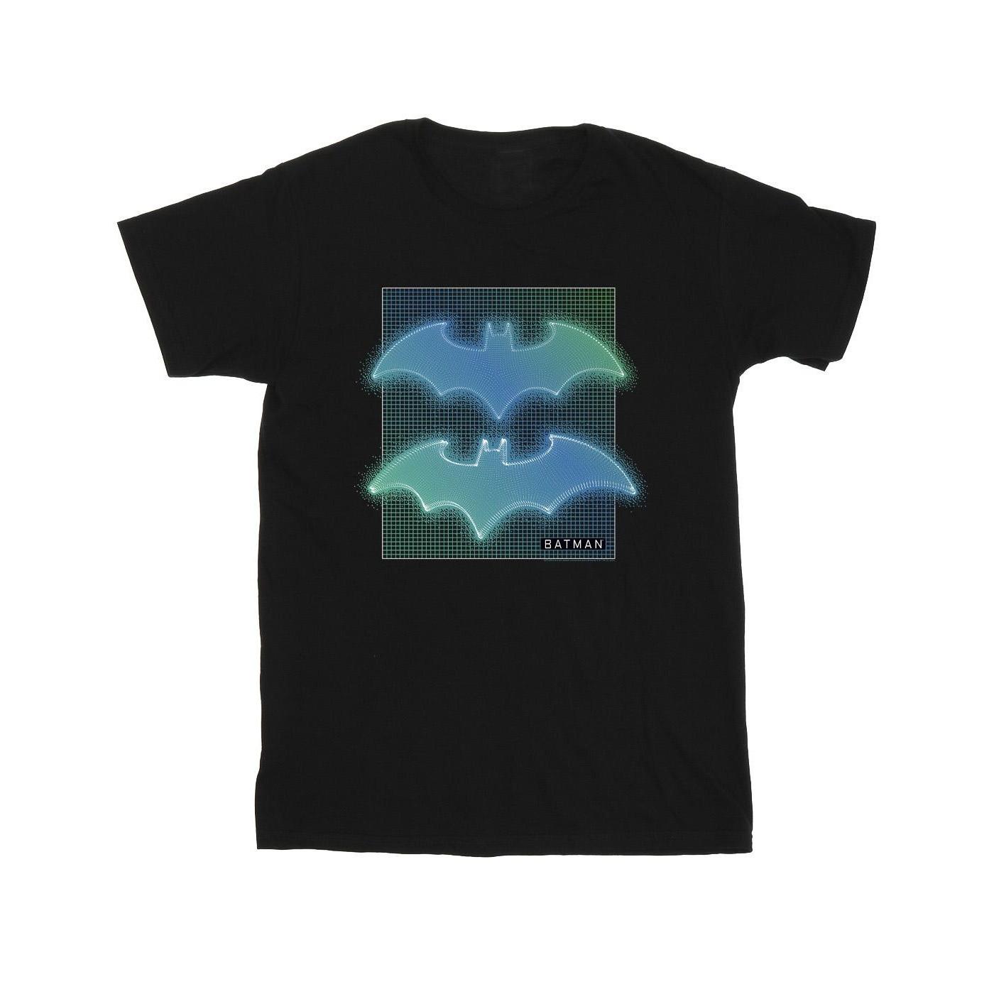 Batman Grid Gradient Tshirt Mädchen Schwarz 116 von DC COMICS