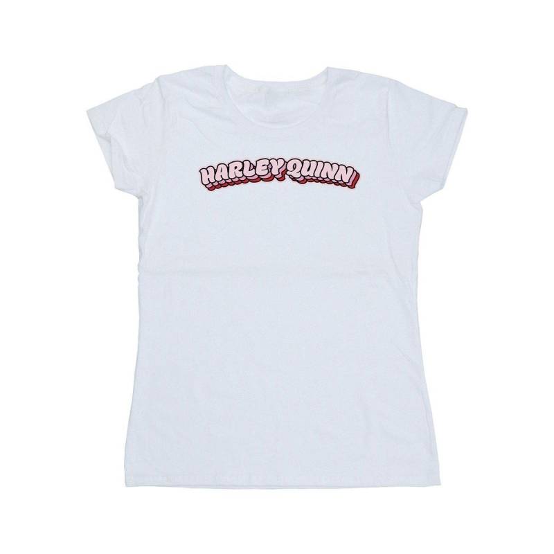 Batman Harley Quinn Logo Tshirt Damen Weiss S von DC COMICS