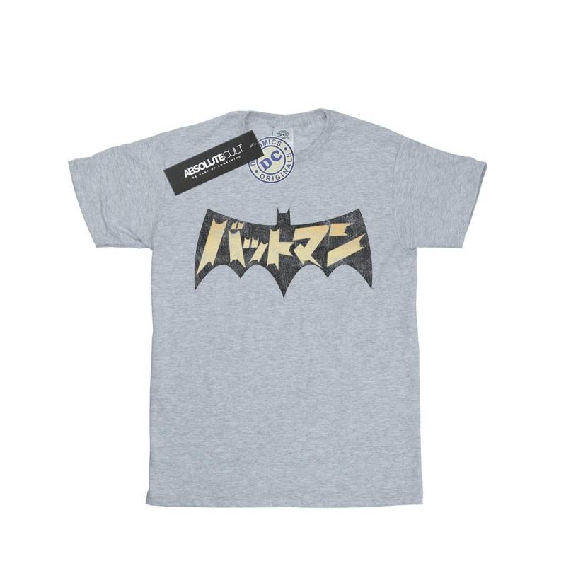 Batman International Logo Tshirt Mädchen Grau 152-158 von DC COMICS