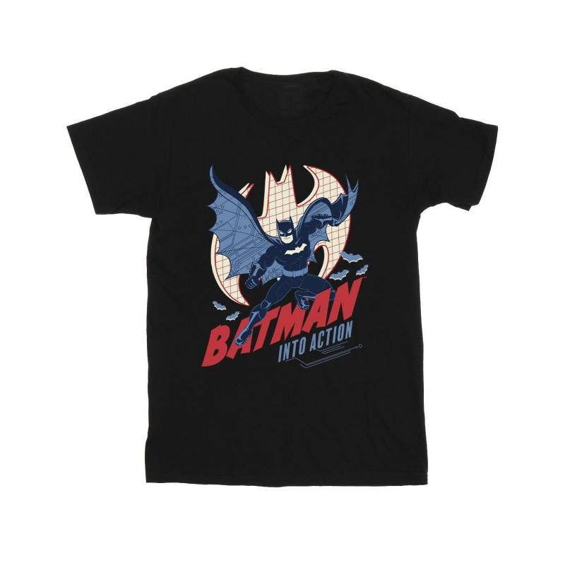 Batman Into Action Tshirt Herren Schwarz S von DC COMICS