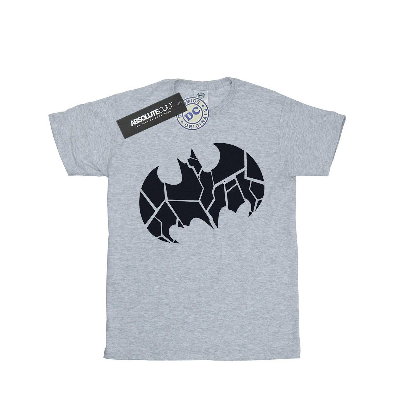 Batman One Colour Shield Tshirt Mädchen Grau 140/146 von DC COMICS