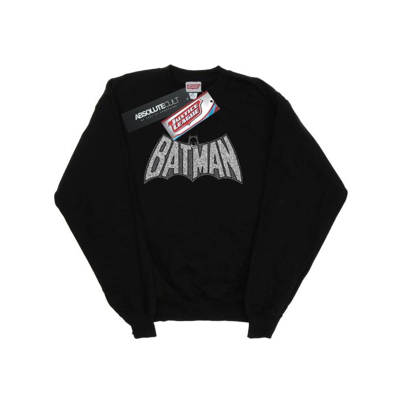 Batman Retro Crackle Logo Sweatshirt Damen Schwarz XL von DC COMICS