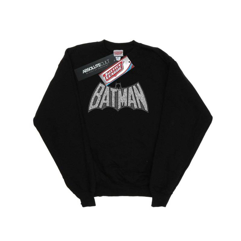 Batman Retro Crackle Logo Sweatshirt Damen Schwarz XXL von DC COMICS