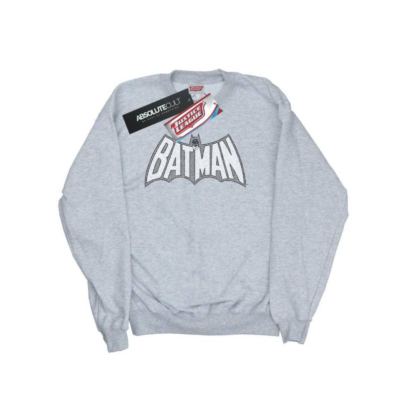 Batman Retro Crackle Logo Sweatshirt Jungen Grau 116 von DC COMICS