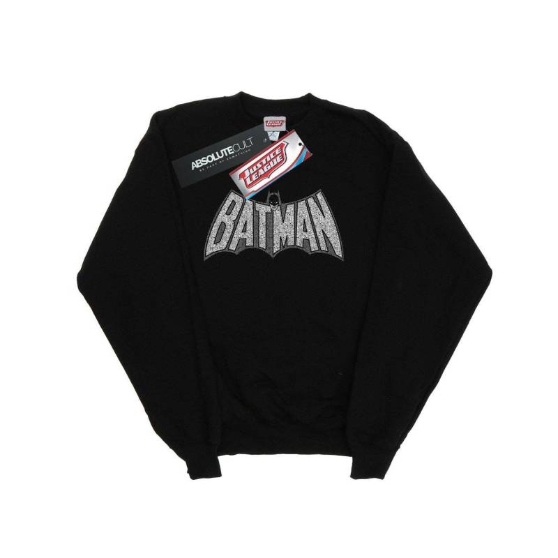 Batman Retro Crackle Logo Sweatshirt Jungen Schwarz 140/146 von DC COMICS