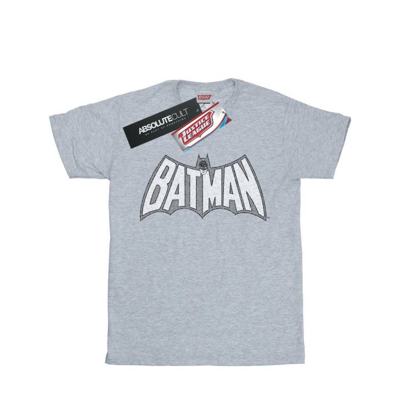 Batman Retro Crackle Logo Tshirt Mädchen Grau 140/146 von DC COMICS