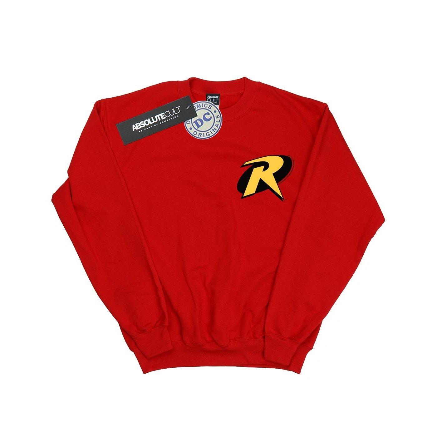 Batman Robin Logo Sweatshirt Jungen Rot Bunt 128 von DC COMICS