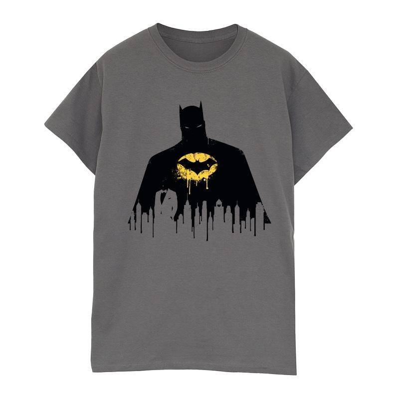 Batman Shadow Paint Tshirt Herren Charcoal Black 4XL von DC COMICS