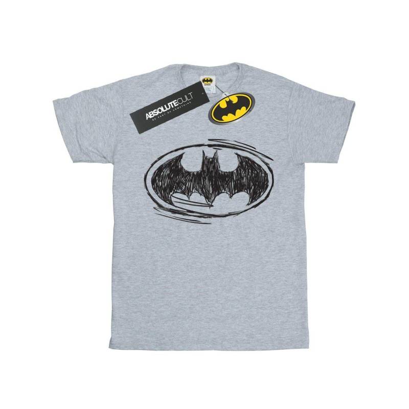 Batman Sketch Logo Tshirt Damen Grau 3XL von DC COMICS