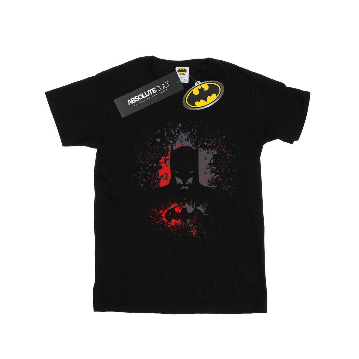 Batman Splash Tshirt Mädchen Schwarz 116 von DC COMICS