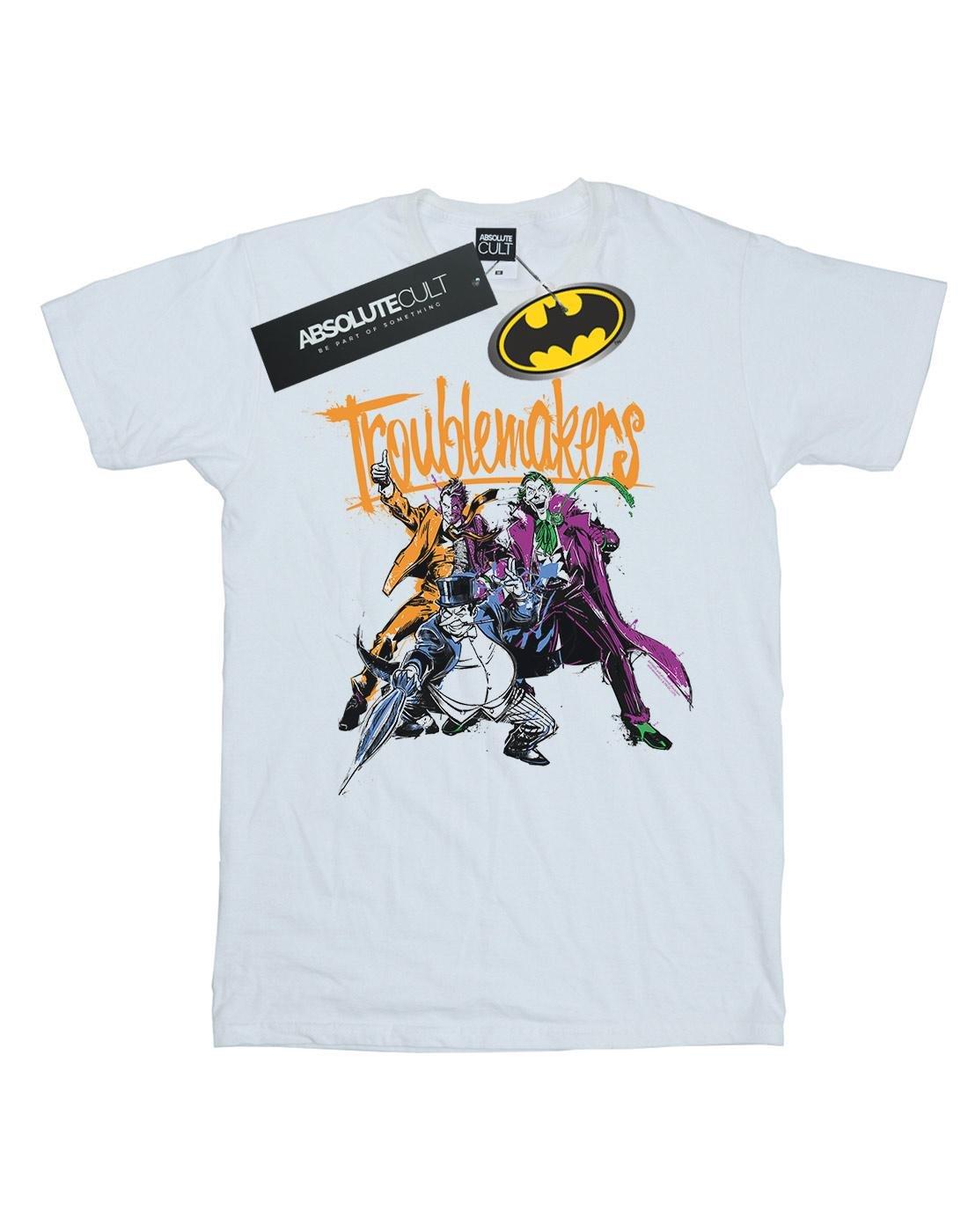 Batman Troublemakers Tshirt Damen Weiss L von DC COMICS