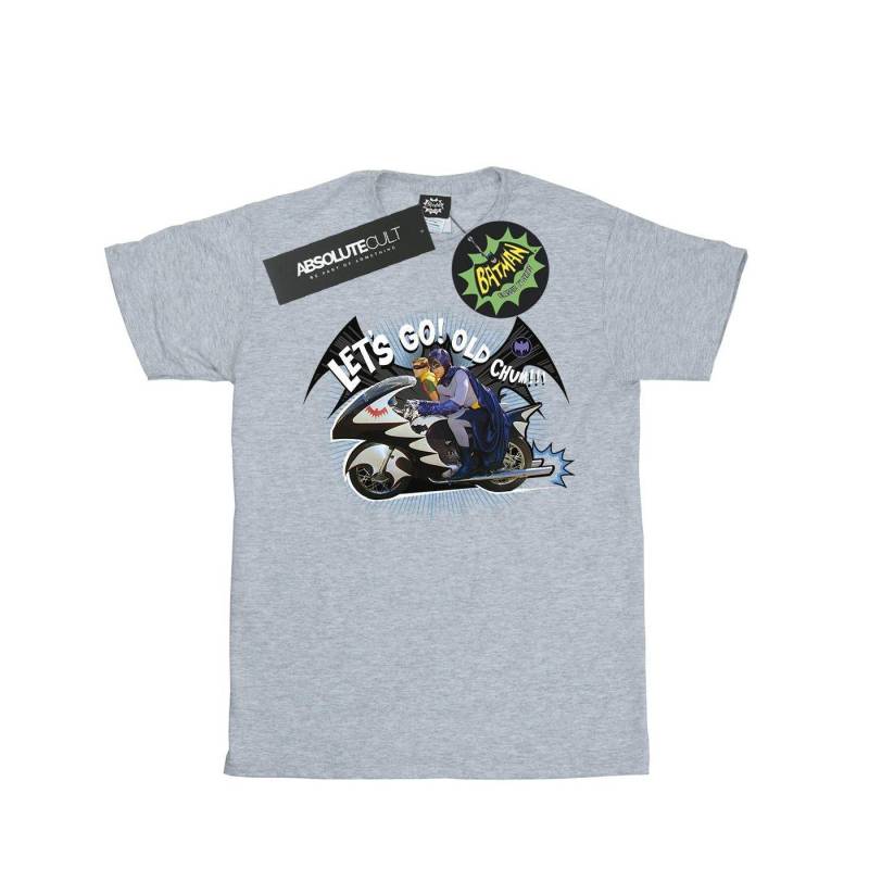 Batman Tv Series Bat Bike Tshirt Damen Grau 3XL von DC COMICS