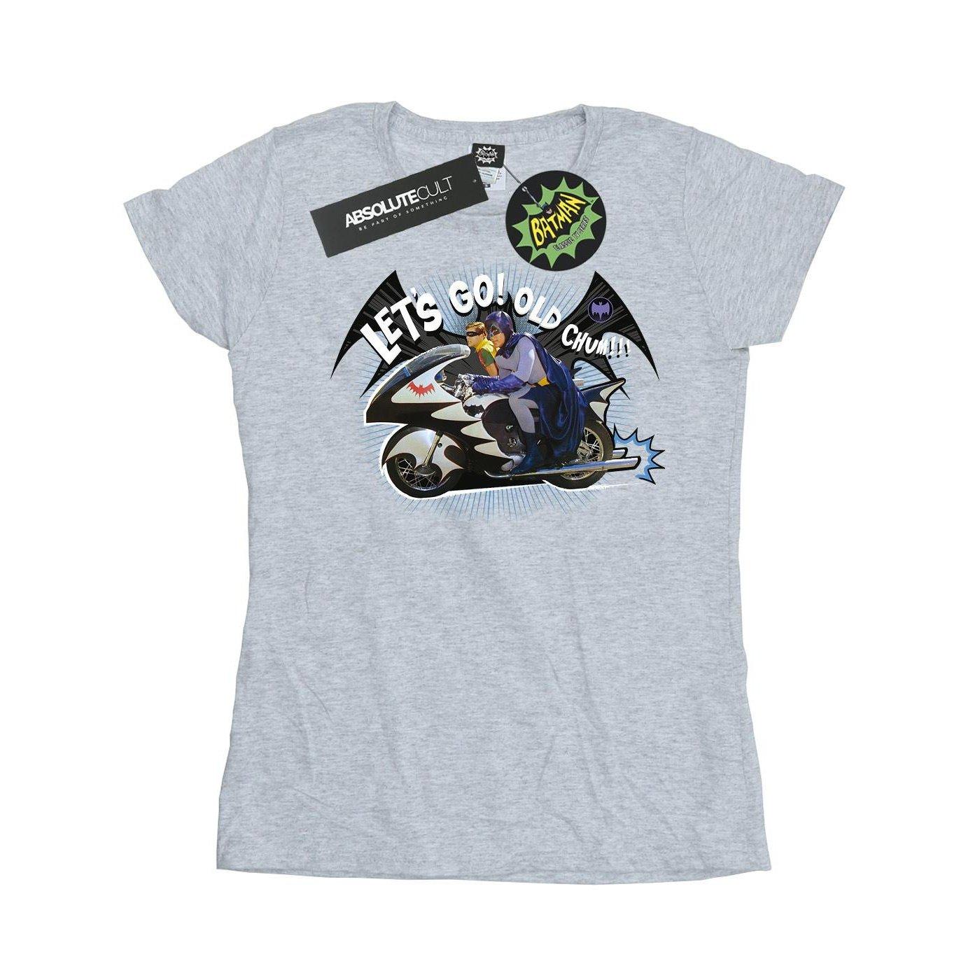 Batman Tv Series Bat Bike Tshirt Damen Grau L von DC COMICS