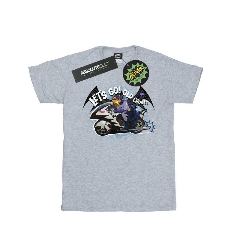 Batman Tv Series Bat Bike Tshirt Damen Grau M von DC COMICS