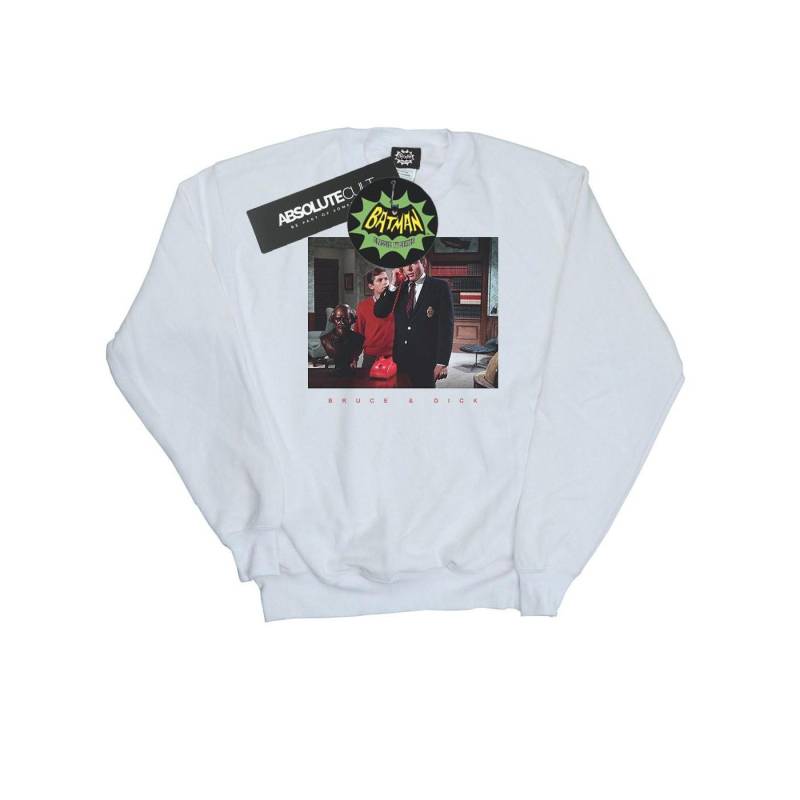 Batman Tv Series Bruce & Dick Photo Sweatshirt Mädchen Weiss 128 von DC COMICS