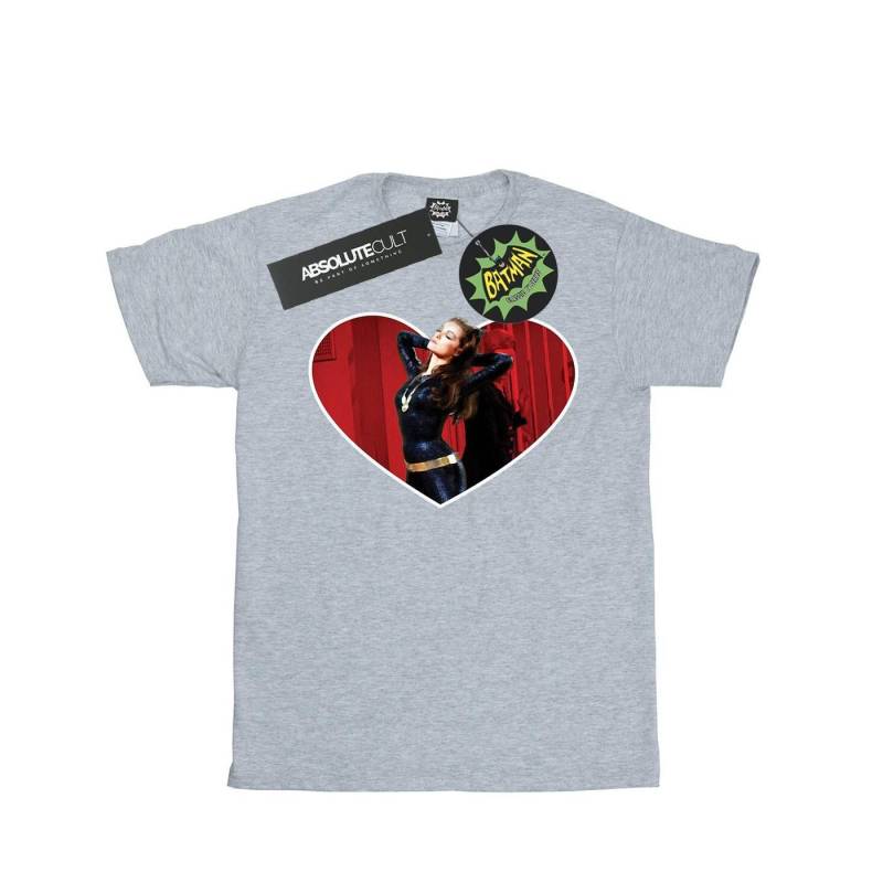 Batman Tv Series Catwoman Heart Tshirt Mädchen Grau 152-158 von DC COMICS