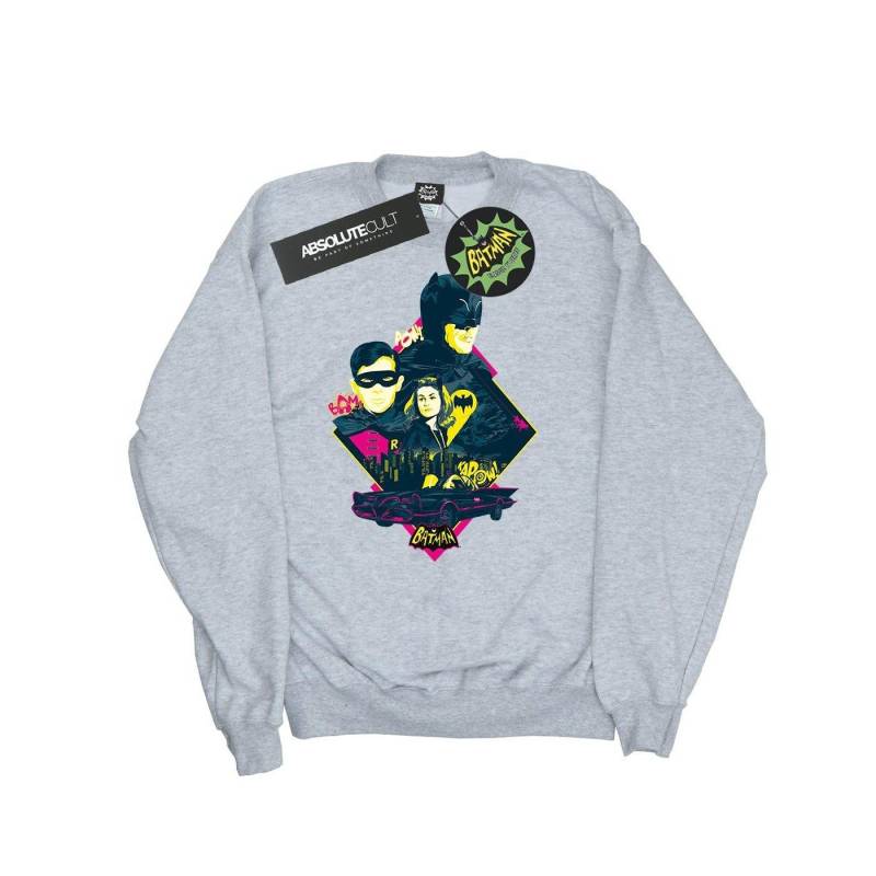 Batman Tv Series Character Pop Art Sweatshirt Damen Grau L von DC COMICS