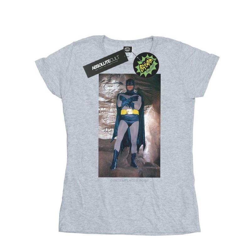 Batman Tv Series Contemplative Pose Tshirt Damen Grau XXL von DC COMICS