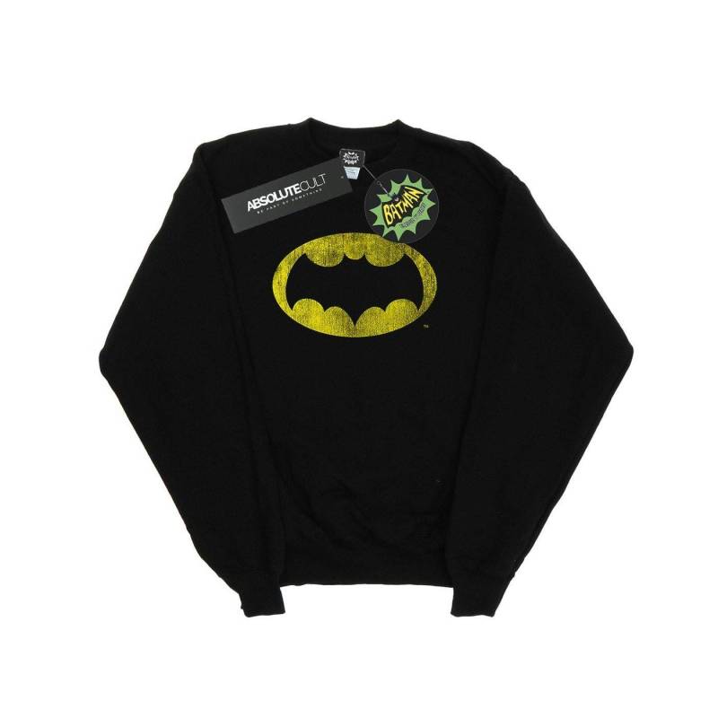 Batman Tv Series Distressed Logo Sweatshirt Damen Schwarz L von DC COMICS