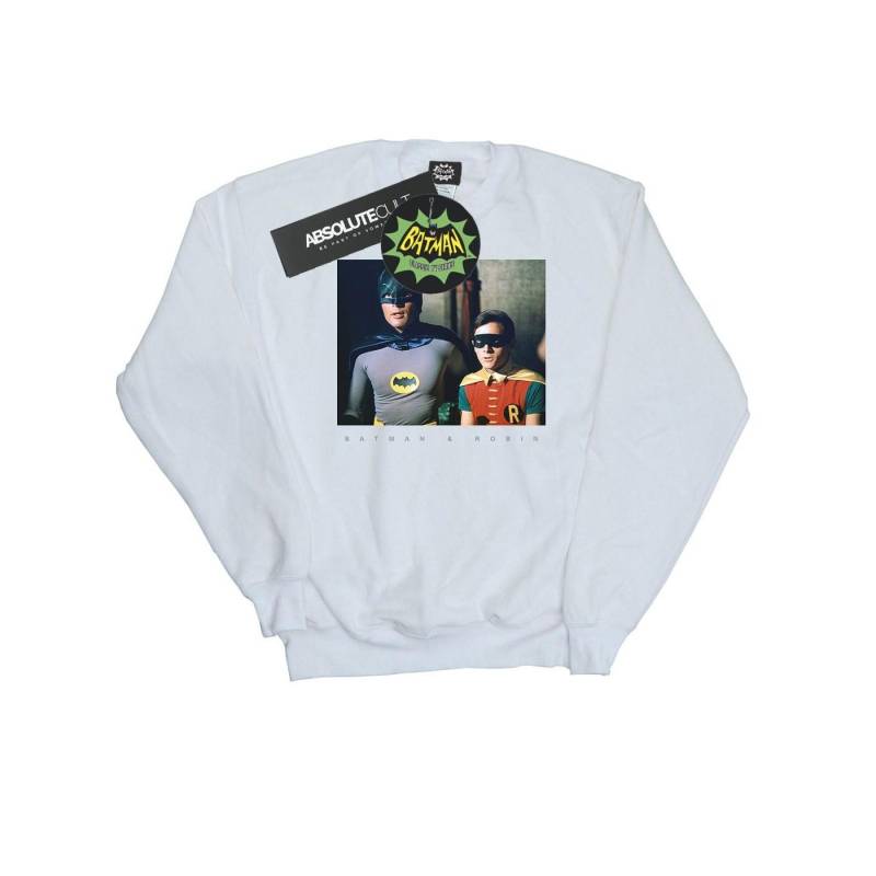 Batman Tv Series Dynamic Duo Photograph Sweatshirt Herren Weiss L von DC COMICS