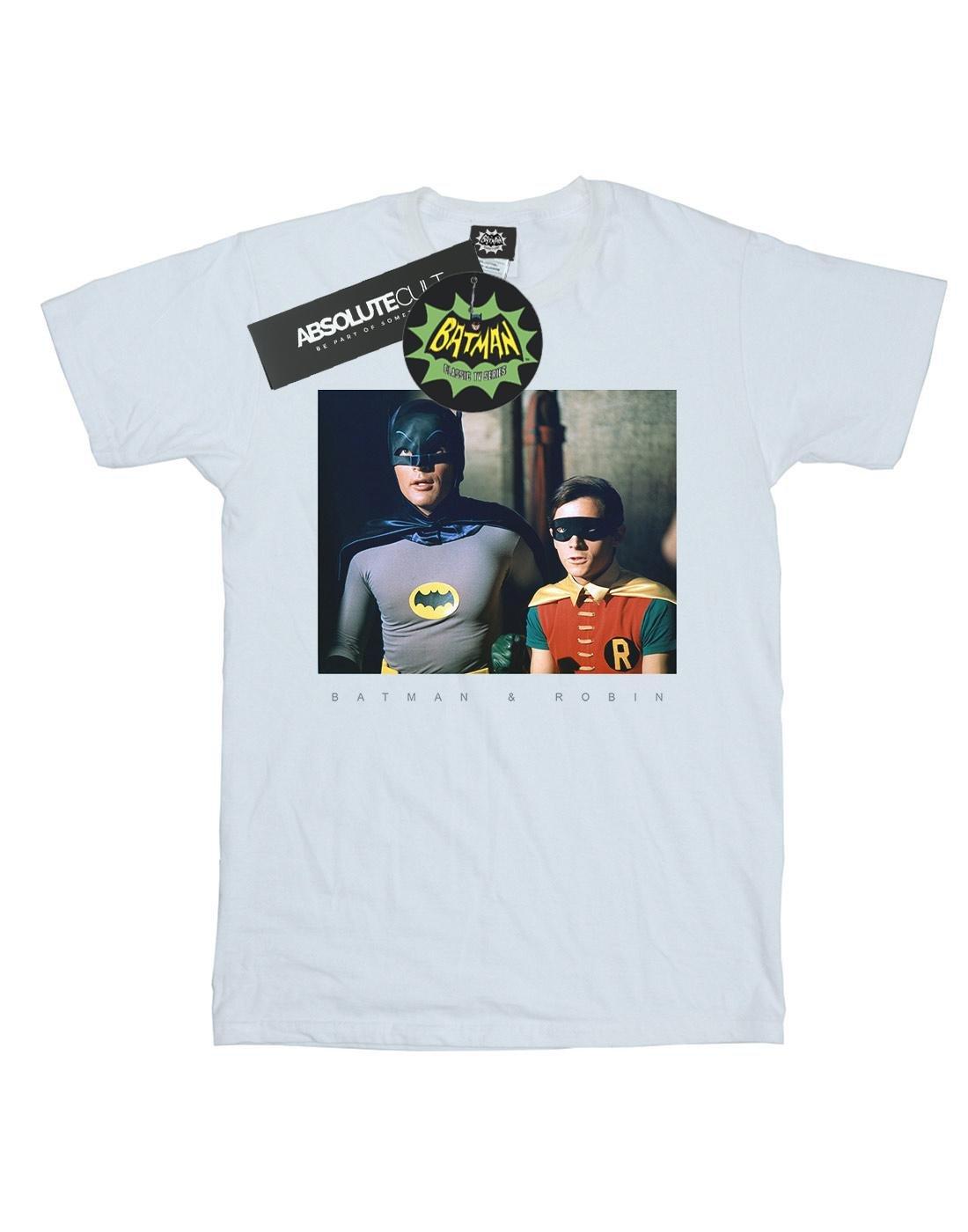 Batman Tv Series Dynamic Duo Photograph Tshirt Damen Weiss M von DC COMICS