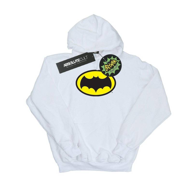 Batman Tv Series Logo Kapuzenpullover Jungen Weiss 128 von DC COMICS