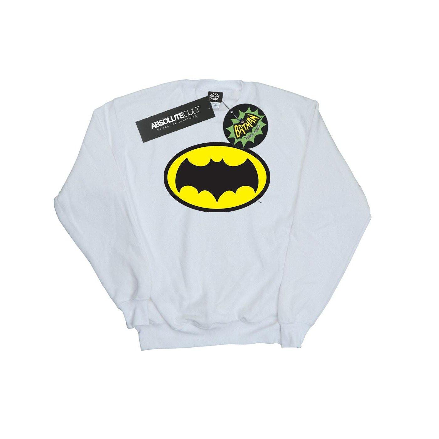 Batman Tv Series Logo Sweatshirt Damen Weiss M von DC COMICS